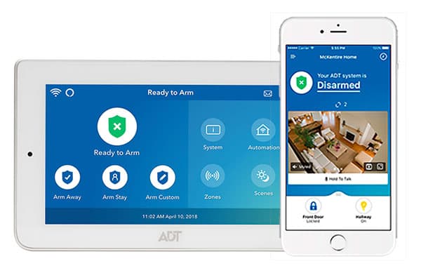 ADT Command touchscreen panel and mobile app